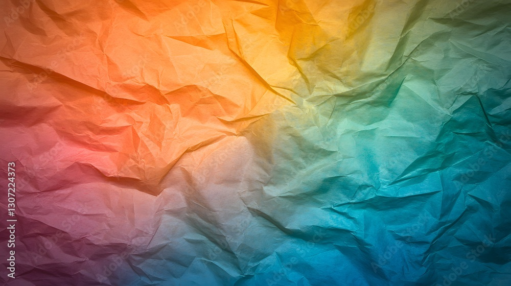 custom made wallpaper toronto digitalColorful Crumpled Paper Background in Orange, Yellow, Green, and Blue Tones for Creative Design Projects and Textures