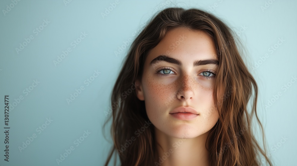 Woman's portrait beauty face model AI generated Woman's portrait beauty face model AI generated
