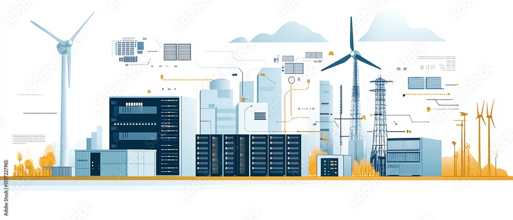 Diagram of modern tech infrastructure with disaster recovery backup system Diagram of modern tech infrastructure with disaster recovery backup system
