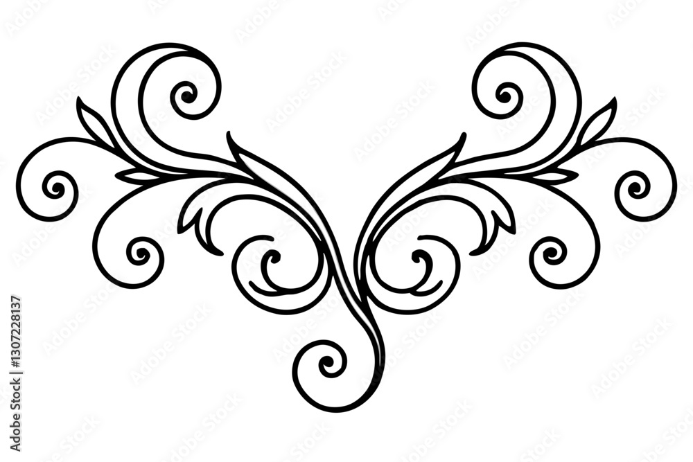 Elegant Baroque Swirl Ornament for Decorative Design
Elegant Baroque Swirl Ornament for Decorative Design