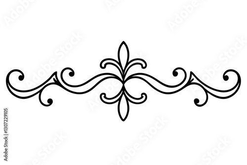Gold Ornamental Baroque Element – Elegant Vector for Wedding and Luxury Design

