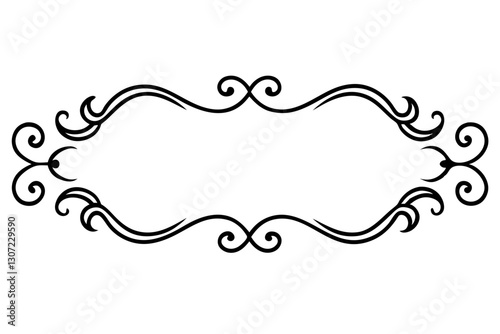 "Intricate Baroque Border Vector for Artistic and Decorative Paper Designs"

