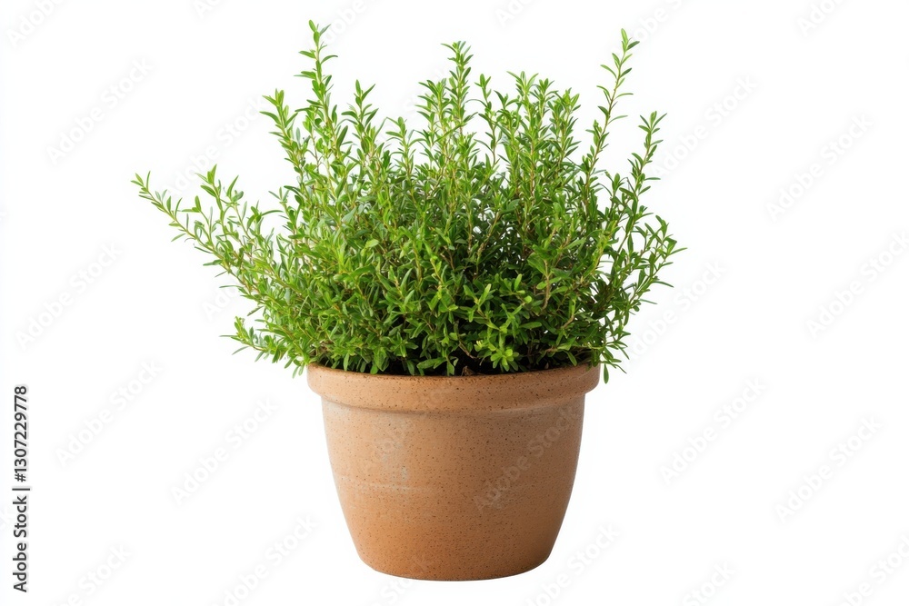 Myrtus in a trendy pot on a clean white background with realistic lighting showcasing sharp details Myrtus in a trendy pot on a clean white background with realistic lighting showcasing sharp details