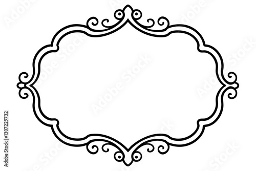 "Intricate Baroque Border Vector for Artistic and Decorative Paper Designs"


