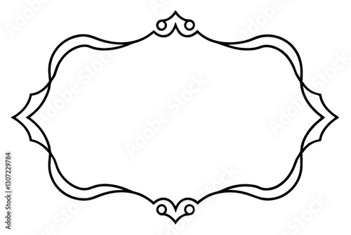 "Intricate Baroque Border Vector for Artistic and Decorative Paper Designs"

