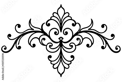 Luxurious Baroque Motif Vector – Timeless Home Decor Design Element

