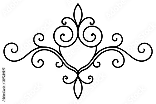Luxurious Baroque Motif Vector – Timeless Home Decor Design Element


