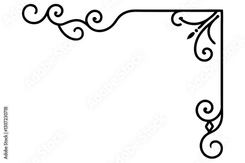Luxurious Ornamental Corner Vector – Antique Frame Decorative Design

