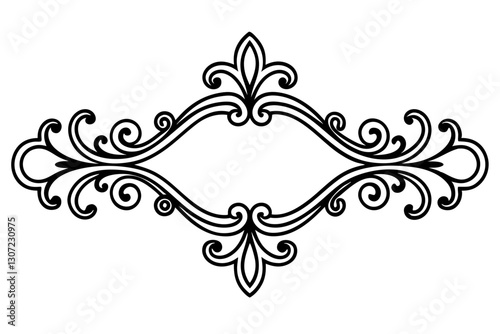 Luxury Baroque Border Element – High-End Branding Decorative Design

