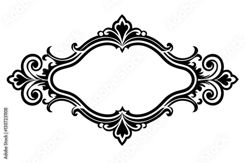 Luxury Baroque Border Element – High-End Branding Decorative Design

