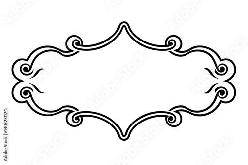 Luxury Baroque Border Element – High-End Branding Decorative Design

