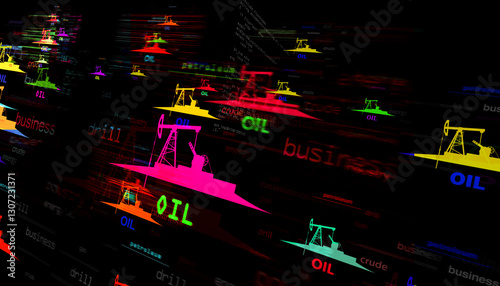 Obraz na płótnie Oil pump symbol illustration w salonie