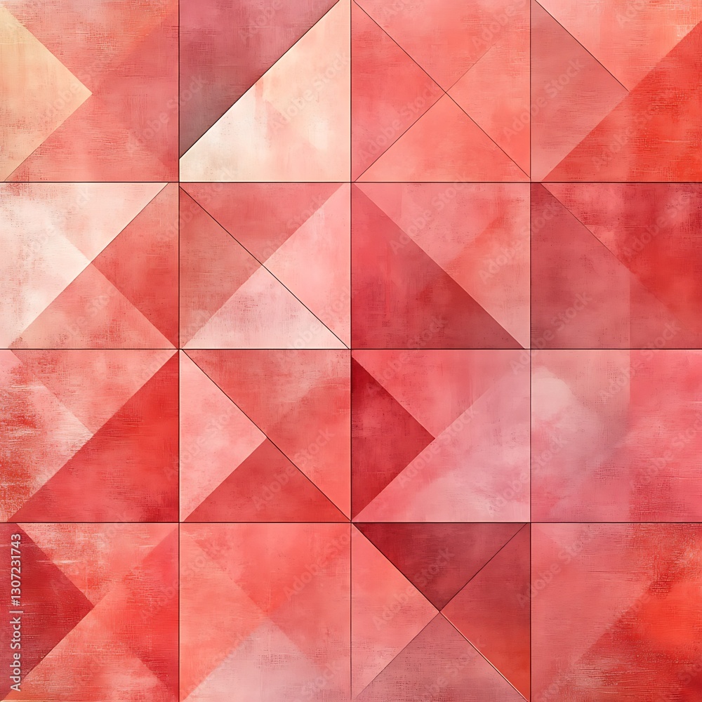 Fototapeta premium Abstract Geometric Coral Triangle Pattern Design