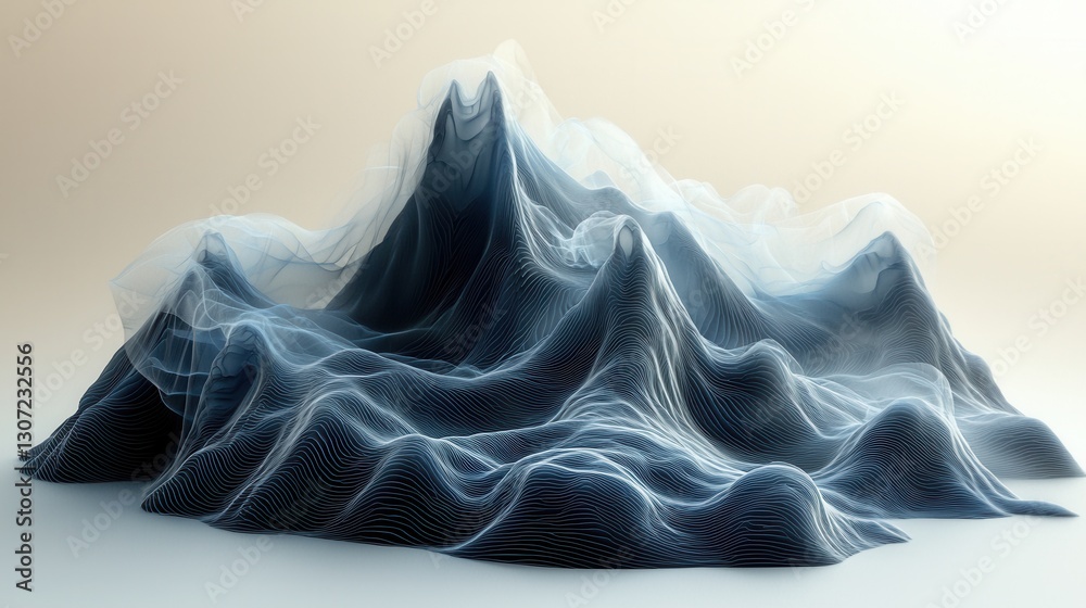 Obraz premium Abstract Mountain Range in Soft Light