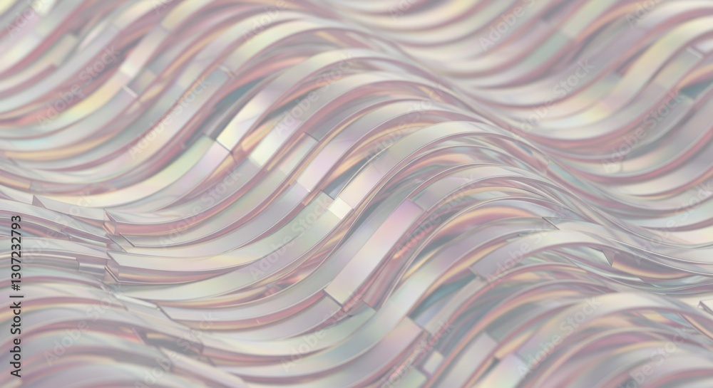 Obraz premium Mesmerizing Undulating Wave Pattern of Transparent Discs