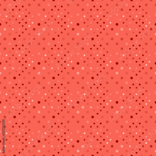 Seamless dot pattern background - abstract red vector graphic