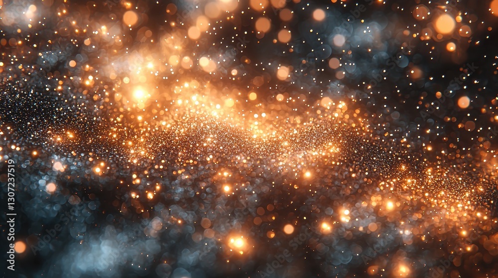 Naklejka premium Abstract Sparkling Particles Background