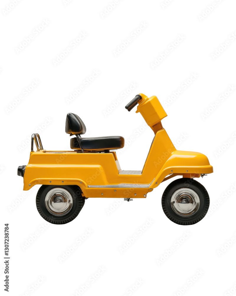 Yellow scooter, white isolate background Yellow scooter, white isolate background