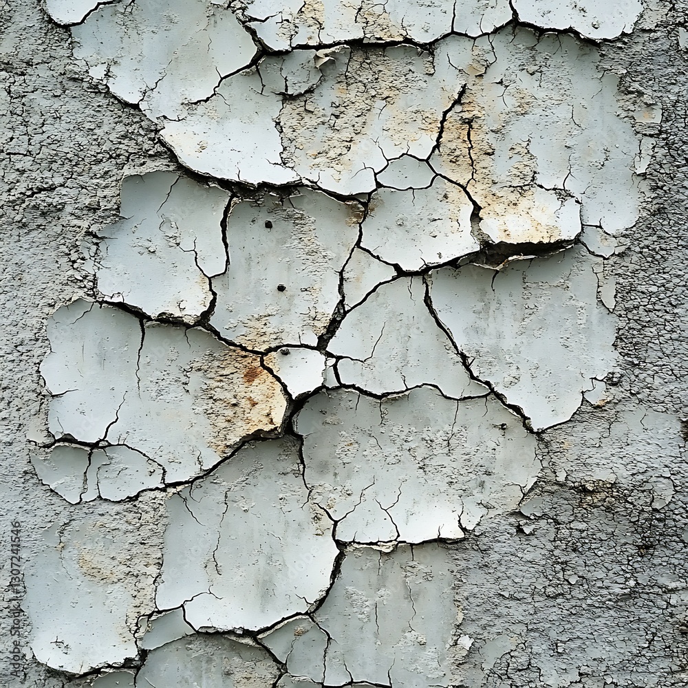 Obraz premium Cracked Paint Texture Weathered Surface Detail