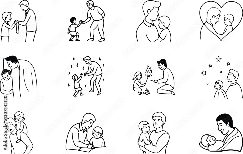 Fathers and Sons Bonding, Love, Guidance, Support, Growth, Childhood, Care, Protection, Memories, Af Fathers and Sons Bonding, Love, Guidance, Support, Growth, Childhood, Care, Protection, Memories, Af
