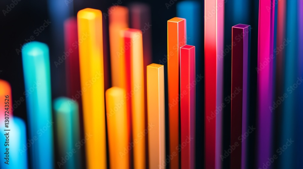 Obraz premium Colorful abstract image of vibrant pencils.