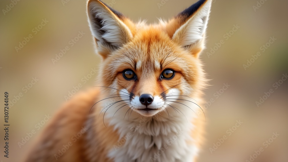 Captivating Close-Up Portrait of a Wild Red Fox with Orange Fur in its Natural Habitat. Captivating Close-Up Portrait of a Wild Red Fox with Orange Fur in its Natural Habitat.