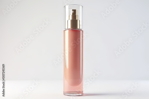 Elegant Light Pink Spray Bottle Mockup for Beauty Products