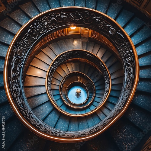 Wallpaper Mural Intricate Spiral Staircase Design in Grand Building Torontodigital.ca