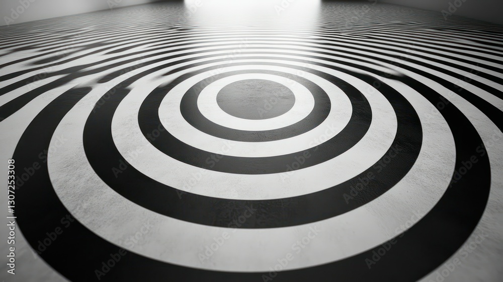 Abstract concentric circles floor pattern Abstract concentric circles floor pattern