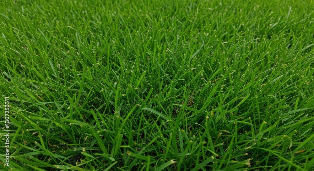 Lush Green Grass Close-Up in a Sunny Park with Vibrant Nature Surroundings Lush Green Grass Close-Up in a Sunny Park with Vibrant Nature Surroundings