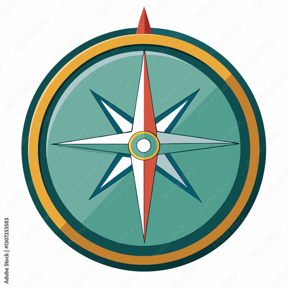 Compass icon design with colorful elements Compass icon design with colorful elements