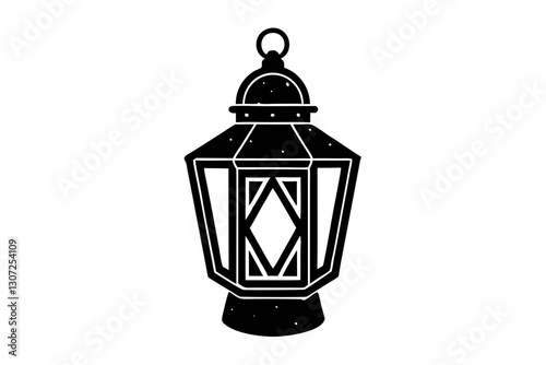 Lantern Icon Vector – Vintage Light Symbol Illustration

