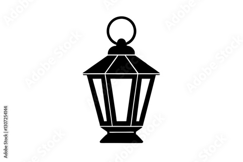 Lantern Icon Vector – Vintage Light Symbol Illustration

