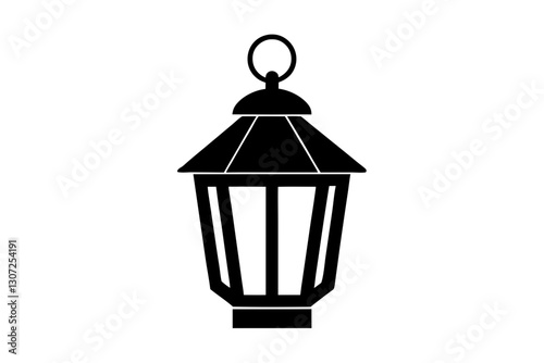 Lantern Icon Vector – Vintage Light Symbol Illustration

