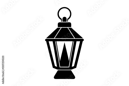 Lantern Icon Vector – Vintage Light Symbol Illustration

