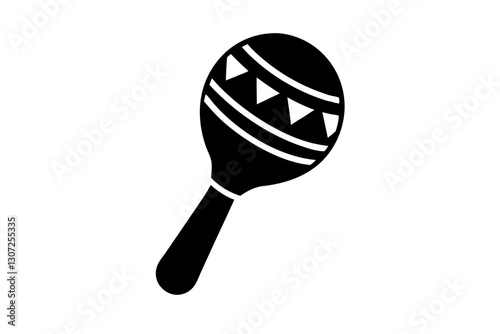 "Maracas Icon Vector - Colorful Latin Percussion Instrument Illustration"

