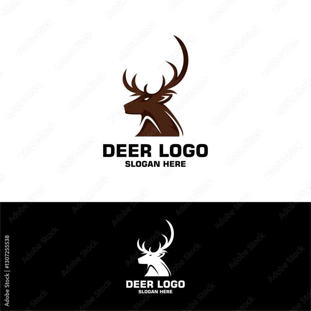 Obraz premium deer head abstract logo vector