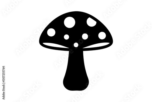 Mushroom Icon | Flat Vector Fungi Illustration for Nature and Food Design

 photo