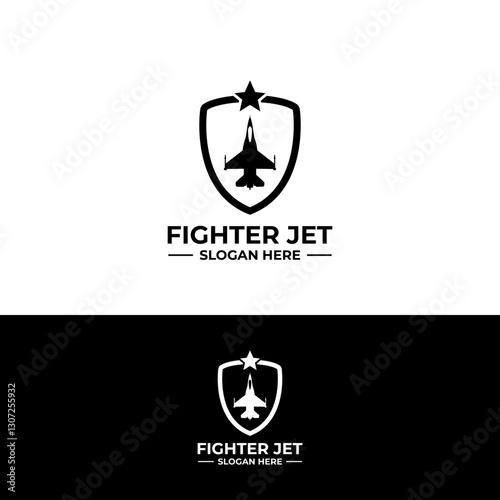 fighter jet vector logo elegant
