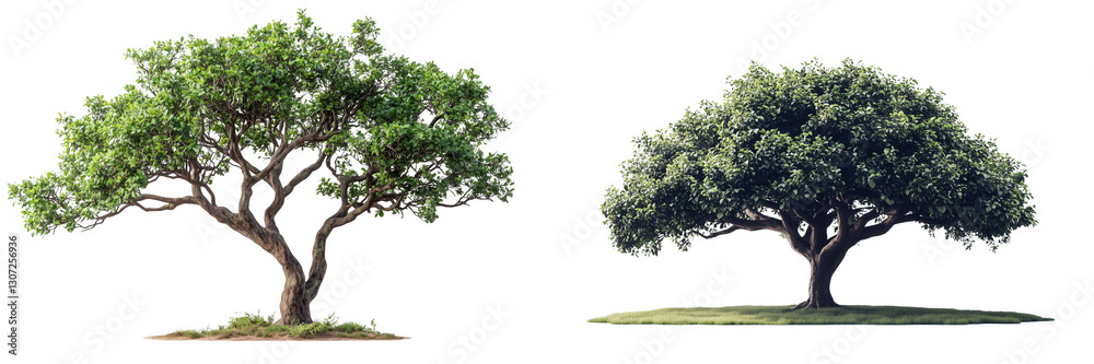 custom made wallpaper toronto digital Set of a entire tree with branches and leaves, isolated on transparent background.