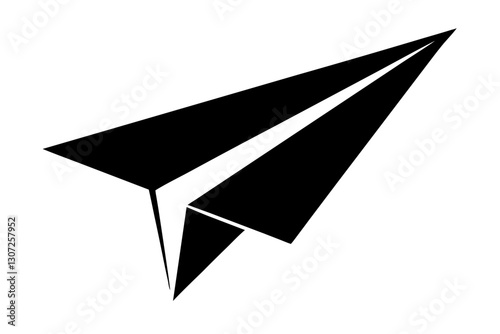 Paper Plane Icon – Minimalist Vector Illustration

