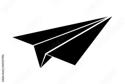 Paper Plane Icon – Minimalist Vector Illustration

