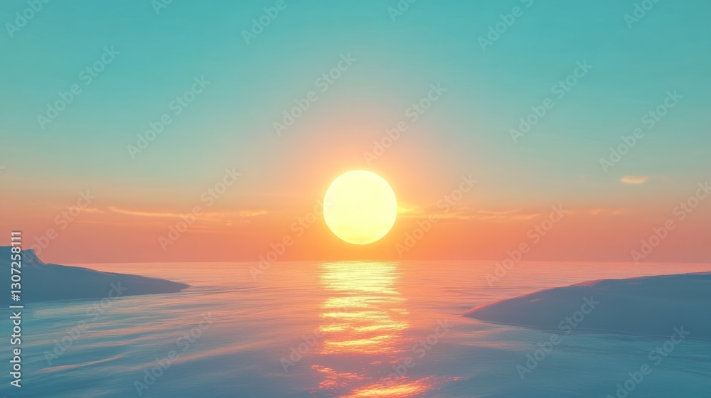 sun, low-angle, blue solid background, bright, golden sun near the horizon, casting long rays and deep shadows. sun, low-angle, blue solid background, bright, golden sun near the horizon, casting long rays and deep shadows.