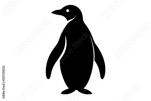 Penguin Silhouette Vector Illustration in SVG Format

