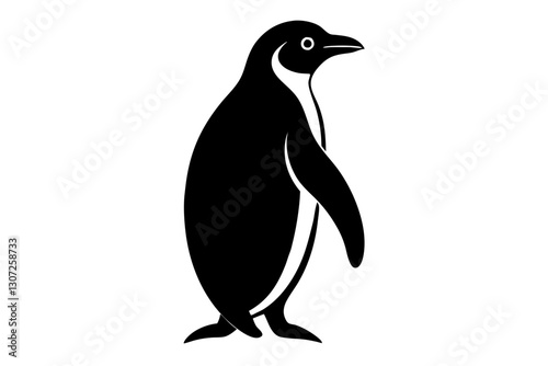 Penguin Silhouette Vector Illustration in SVG Format

