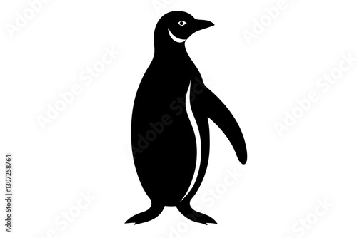 Penguin Silhouette Vector Illustration in SVG Format

