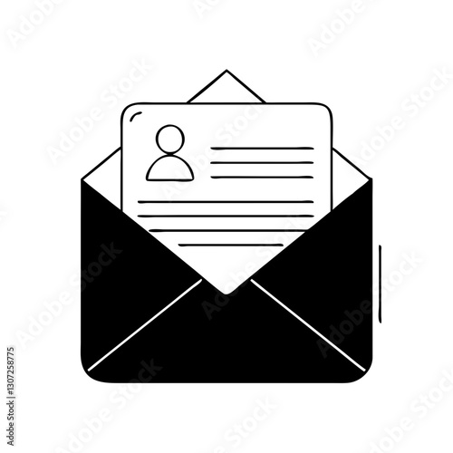 Opened envelope with document inside