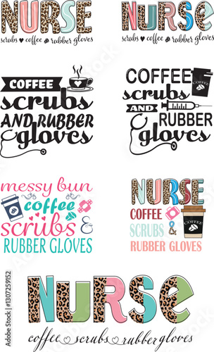 Nurse Coffee Scrubs Rubber Gloves, nurse, Nurse Sublimation Design, leopard nurse, nurse, leopard nurse, Nurse Coffee, Scrubs Rubber, Gloves, Nurse Sublimation, Design