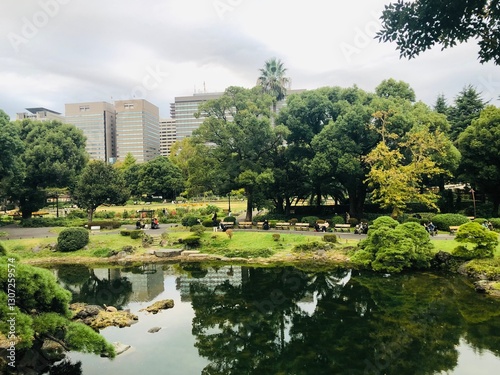 This is Hibiya park in Tokyo. 