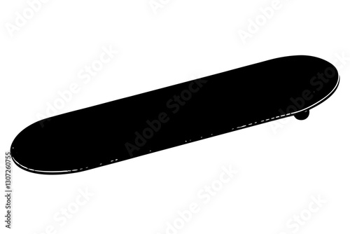 Skateboard Deck Silhouette Vector Illustration

